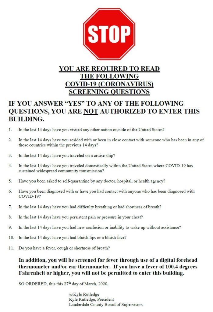 COVID-19 – Lauderdale County